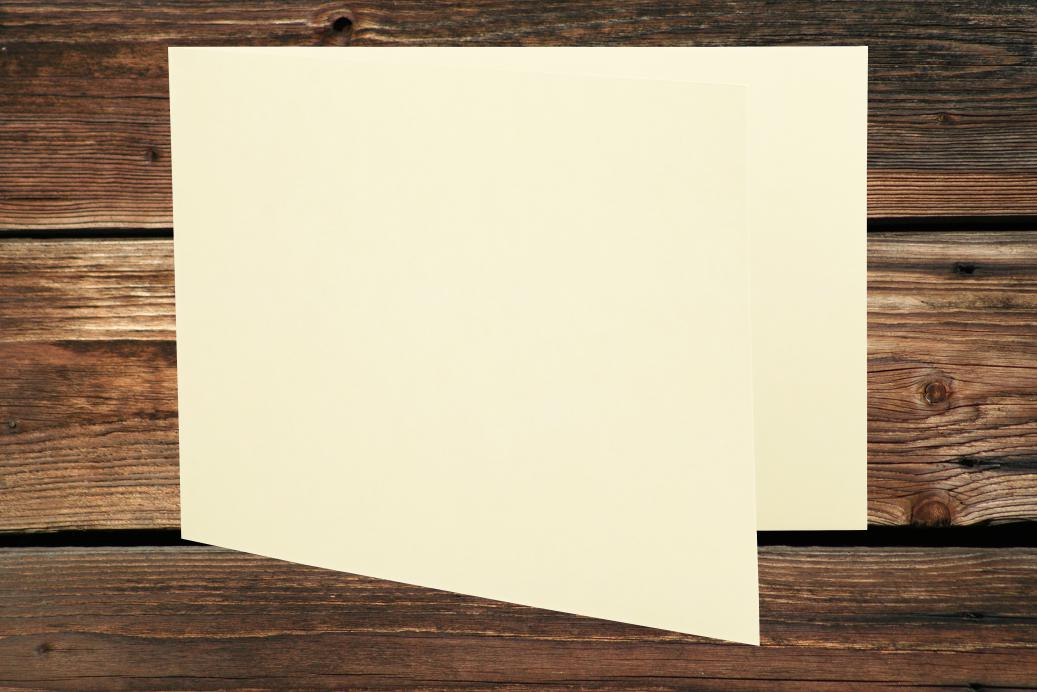 Klappkarten 105x150/300 mm langdoppelt Elfenbein 230 g/qm